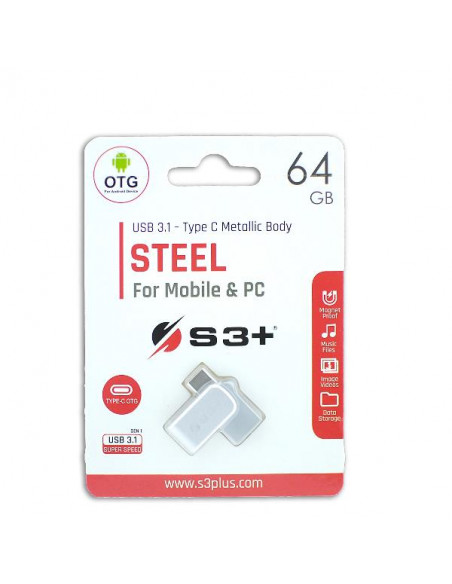 64GB S3+ PEN DRIVE USB-C