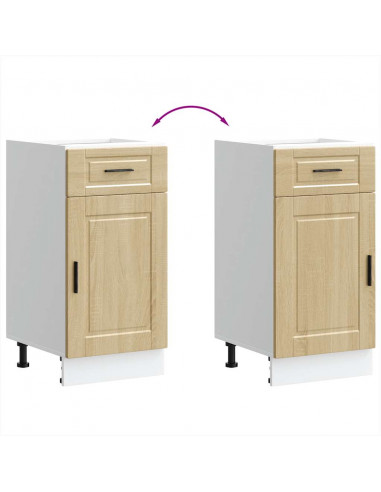 Base da Cucina Porto Rovere Sonoma in Legno Multistrato