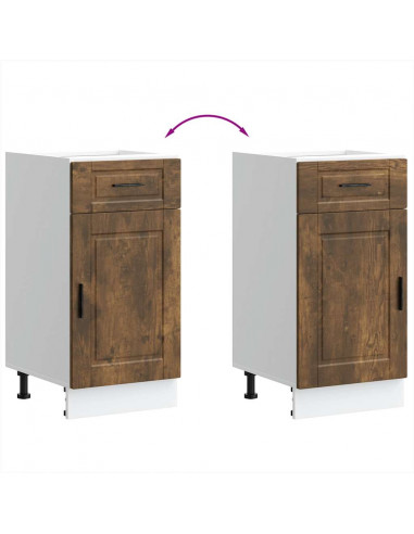 Base da Cucina Porto Rovere Fumo in Legno Multistrato