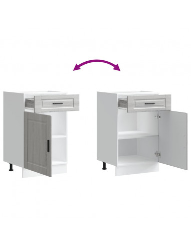 Base da Cucina Porto Grigio Sonoma in Legno Multistrato