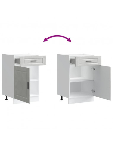 Base da Cucina Porto Grigio Cemento in Legno Multistrato