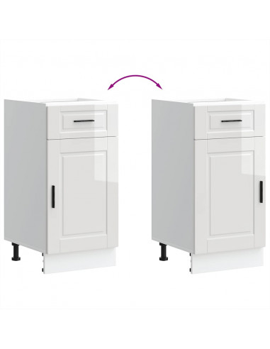 Base da Cucina Porto Bianco Lucido in Legno Multistrato