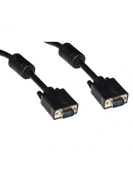 CAVO LINK SVGA TO SVGA, M/M, 1,8MT, 15 POLI DOPPIA SCHERMATURA CON FILTRO DI FERRITE ANTIDISTURBO, NERO, LKCVGA18