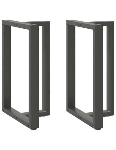 Gambe Tavolo Bar Forma T 2 pz Antracite 60x35x(91-92)cm Acciaio