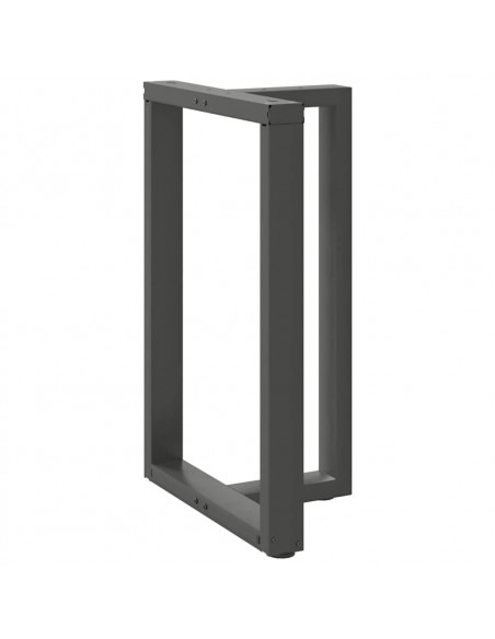 Gambe Tavolo Bar Forma T 2 pz Antracite 60x35x(91-92)cm Acciaio