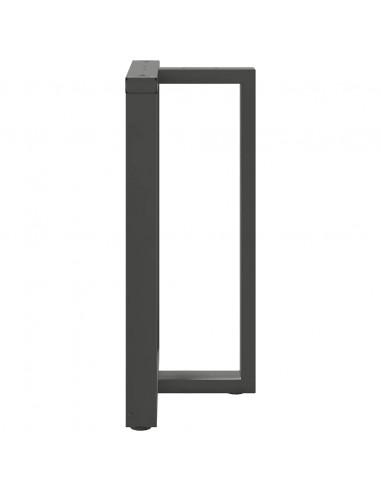 Gambe Tavolo Bar Forma T 2 pz Antracite 60x35x(91-92)cm Acciaio