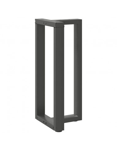 Gambe per tavolo da bar a forma di T 2 pz Antracite 50x35x(90-91) cm Acciaio