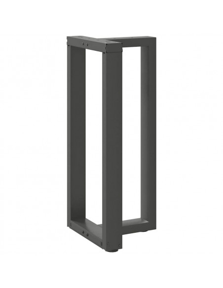 Gambe per tavolo da bar a forma di T 2 pz Antracite 50x35x(90-91) cm Acciaio