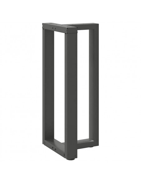 Gambe Tavolo Bar Forma T 2 pz Antracite 40x35x(91-92)cm Acciaio