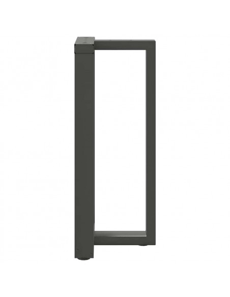 Gambe Tavolo Bar Forma T 2 pz Antracite 40x35x(91-92)cm Acciaio