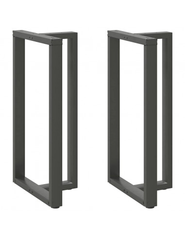 Gambe Tavolo Bar a T 2 pz Antracite 60x35x(111-112) cm Acciaio