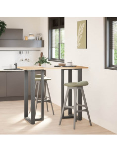 Gambe per tavolo da bar a forma di T 2 pz Antracite 60x35x(110-111) cm Acciaio 2