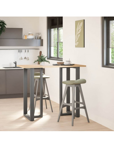 Gambe per tavolo da bar a forma di T 2 pz Antracite 60x35x(110-111) cm Acciaio