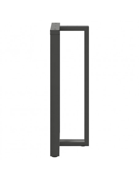 Gambe per tavolo da bar a forma di T 2 pz Antracite 60x35x(110-111) cm Acciaio