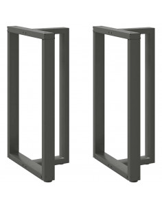 Gambe Tavolo Bar a T 2 pz Antracite 60x35x(101-102) cm Acciaio