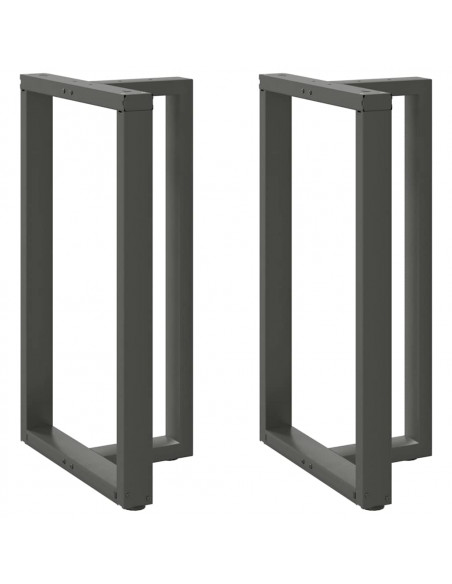 Gambe Tavolo Bar a T 2 pz Antracite 60x35x(101-102) cm Acciaio