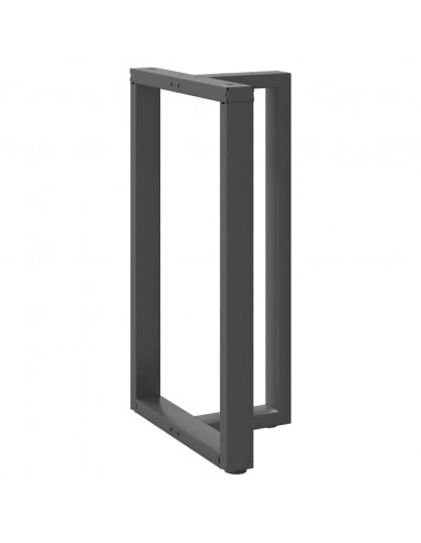 Gambe Tavolo Bar a T 2 pz Antracite 60x35x(101-102) cm Acciaio