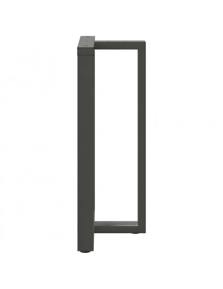 Gambe Tavolo Bar a T 2 pz Antracite 60x35x(101-102) cm Acciaio