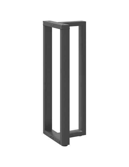 Gambe Tavolo Bar a T 2 pz Antracite 50x35x(111-112) cm Acciaio