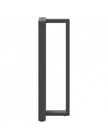 Gambe Tavolo Bar a T 2 pz Antracite 50x35x(111-112) cm Acciaio