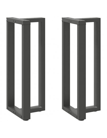 Gambe Tavolo Bar a T 2 pz Antracite 50x35x(101-102) cm Acciaio