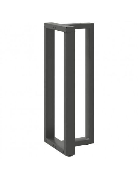 Gambe Tavolo Bar a T 2 pz Antracite 50x35x(101-102) cm Acciaio
