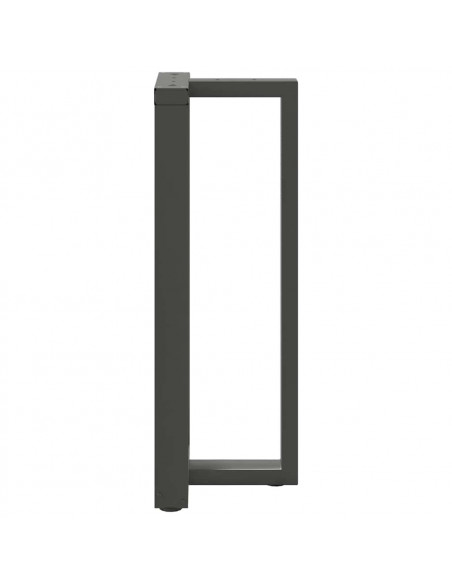 Gambe Tavolo Bar a T 2 pz Antracite 50x35x(101-102) cm Acciaio