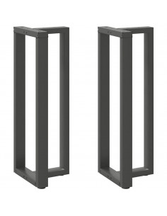 Gambe Tavolo Bar a T 2 pz Antracite 40x35x(111-112) cm Acciaio