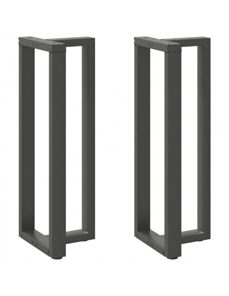Gambe Tavolo Bar a T 2 pz Antracite 40x35x(111-112) cm Acciaio