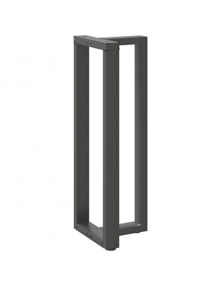 Gambe Tavolo Bar a T 2 pz Antracite 40x35x(111-112) cm Acciaio
