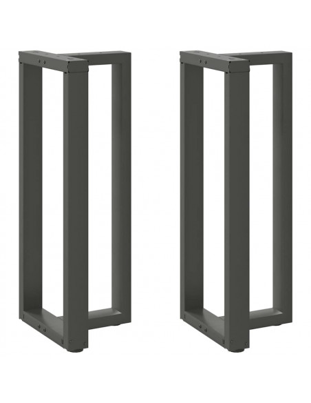 Gambe Tavolo Bar a T 2 pz Antracite 40x35x(101-102) cm Acciaio