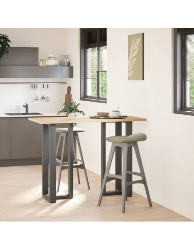 Gambe Tavolo Bar a T 2 pz Antracite 40x35x(101-102) cm Acciaio