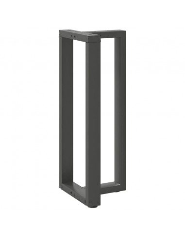 Gambe Tavolo Bar a T 2 pz Antracite 40x35x(101-102) cm Acciaio