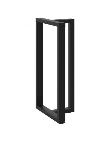 Gambe Tavolo Bar a Forma T 2 pz Nero 60x35x(111-112) cm Acciaio