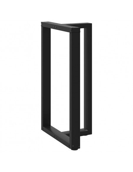 Gambe Tavolo Bar a Forma T 2 pz Nero 60x35x(101-102) cm Acciaio
