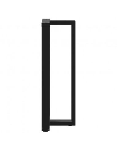 Gambe Tavolo Bar a Forma T 2 pz Nero 50x35x(111-112) cm Acciaio