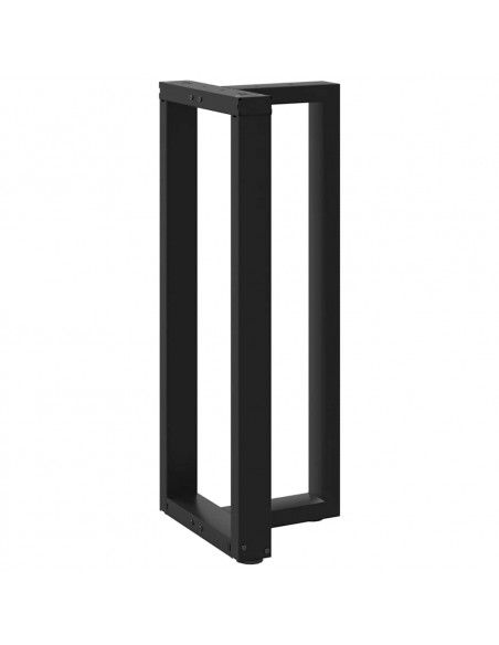Gambe Tavolo Bar a Forma T 2 pz Nero 50x35x(101-102) cm Acciaio