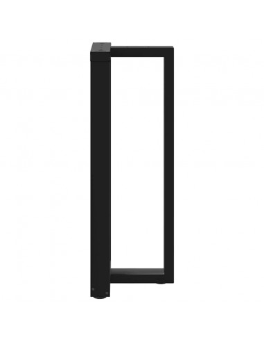Gambe Tavolo Bar a Forma T 2 pz Nero 50x35x(101-102) cm Acciaio