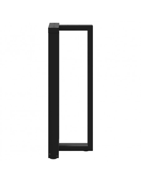 Gambe Tavolo Bar a Forma T 2 pz Nero 50x35x(101-102) cm Acciaio