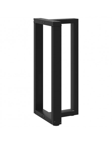 Gambe Tavolo Bar a Forma T 2 pz Nero 40x35x(91-92) cm Acciaio