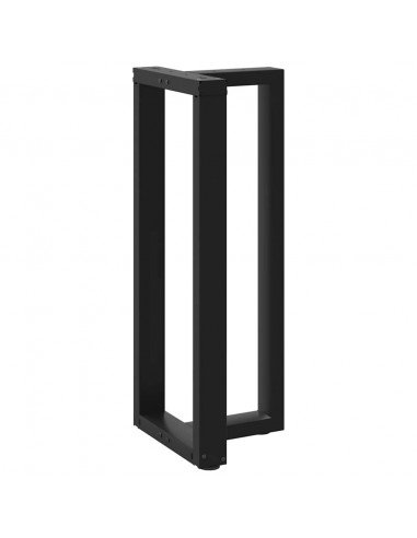 Gambe Tavolo Bar a Forma T 2 pz Nero 40x35x(101-102) cm Acciaio