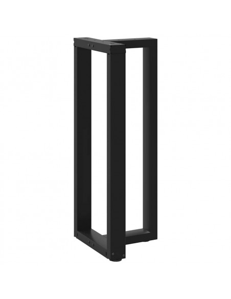 Gambe Tavolo Bar a Forma T 2 pz Nero 40x35x(101-102) cm Acciaio
