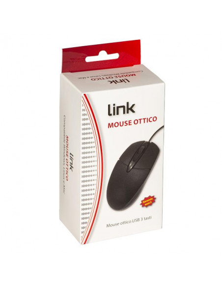 MOUSE OTTICO 1200DPI USB NERO 3 TAS