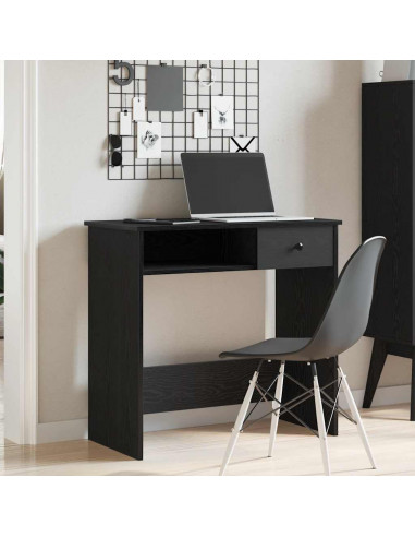 Scrivania Nera 80x40x75 cm in Legno Multistrato
