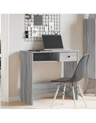 Scrivania Grigio Sonoma 80x40x75 cm in Legno Multistrato
