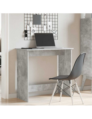 Scrivania Grigio Cemento 80x40x75 cm in Legno Multistrato