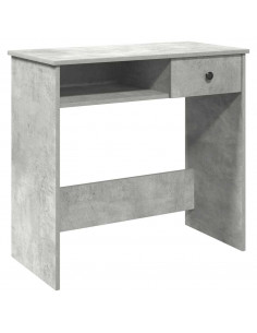 Scrivania Grigio Cemento 80x40x75 cm in Legno Multistrato
