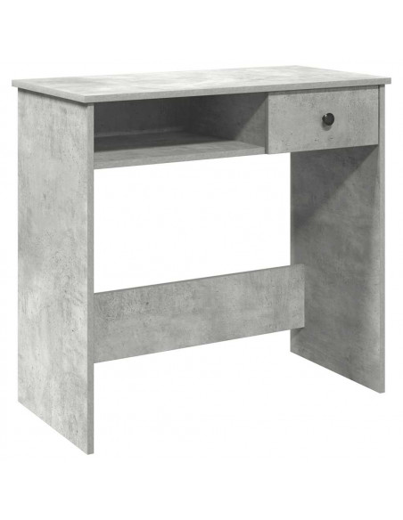 Scrivania Grigio Cemento 80x40x75 cm in Legno Multistrato