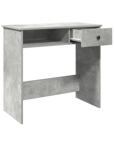 Scrivania Grigio Cemento 80x40x75 cm in Legno Multistrato