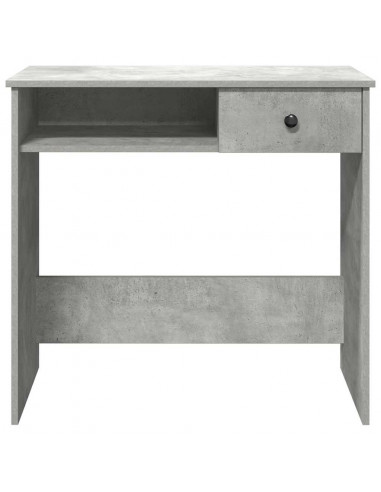 Scrivania Grigio Cemento 80x40x75 cm in Legno Multistrato